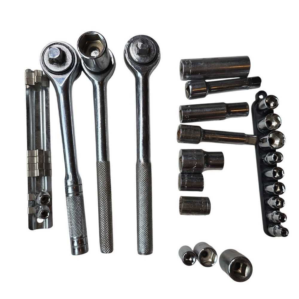 Vintage Craftsman‎ Blackhawk Ratchet Socket Set Mixed Lot USA Mechanics Tools K2